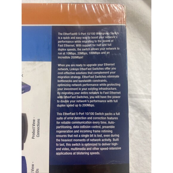 Linksys 10/100 Mbps 5-Pirt Workgroup Switch - EZXS55W - Picture 6 of 6